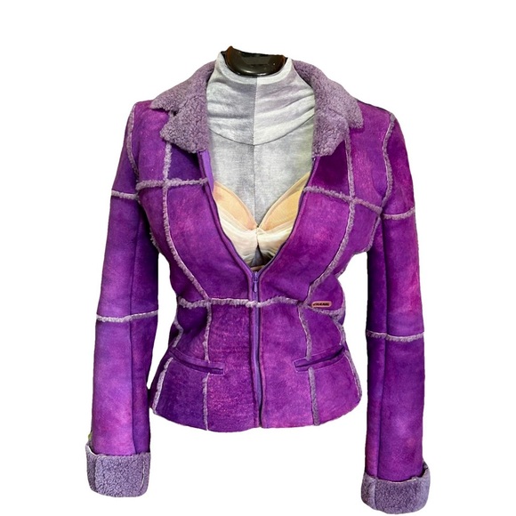 CHANEL Jackets & Blazers - CHANEL Purple Shearling Jacket